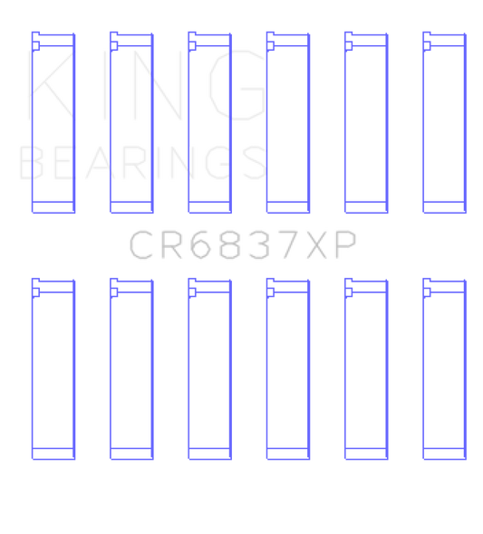 King Engine Bearings Honda J30/J35 Connecting Rod Bearing Set (Set of 6)