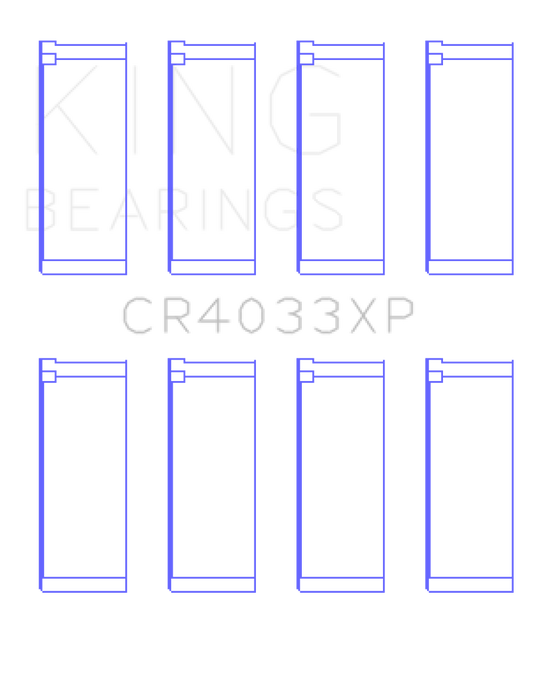 King Engine Bearings Honda F20C/F22C/97-01 H22A4 Rod Bearing Set - Size +0.25mm